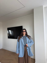 Carica l'immagine nel visualizzatore di Gallery, GIACCA/CAPPOTTO BOUCLE JUST AZZURRO
