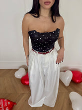 Carica l'immagine nel visualizzatore di Gallery, CORSETTO POIS NERO
