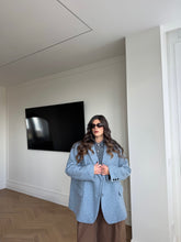 Carica l'immagine nel visualizzatore di Gallery, GIACCA/CAPPOTTO BOUCLE JUST AZZURRO
