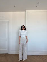 Carica l'immagine nel visualizzatore di Gallery, PANTALONI PAILLETTES BIANCO
