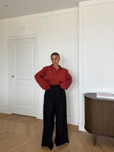 Carica l'immagine nel visualizzatore di Gallery, PANTALONI PINCES OVER GESSATO NERO
