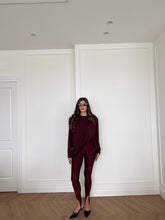 Carica l&#39;immagine nel visualizzatore di Gallery, LEGGINGS GHETTE BORDEAUX
