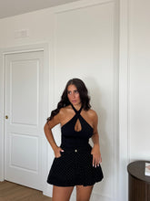 Carica l'immagine nel visualizzatore di Gallery, SHORTS DENIM PALLONCINO POIS NERO
