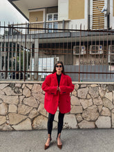 Carica l&#39;immagine nel visualizzatore di Gallery, BLAZER CAPPOTTO BOUCLE ROSSO LUMINA
