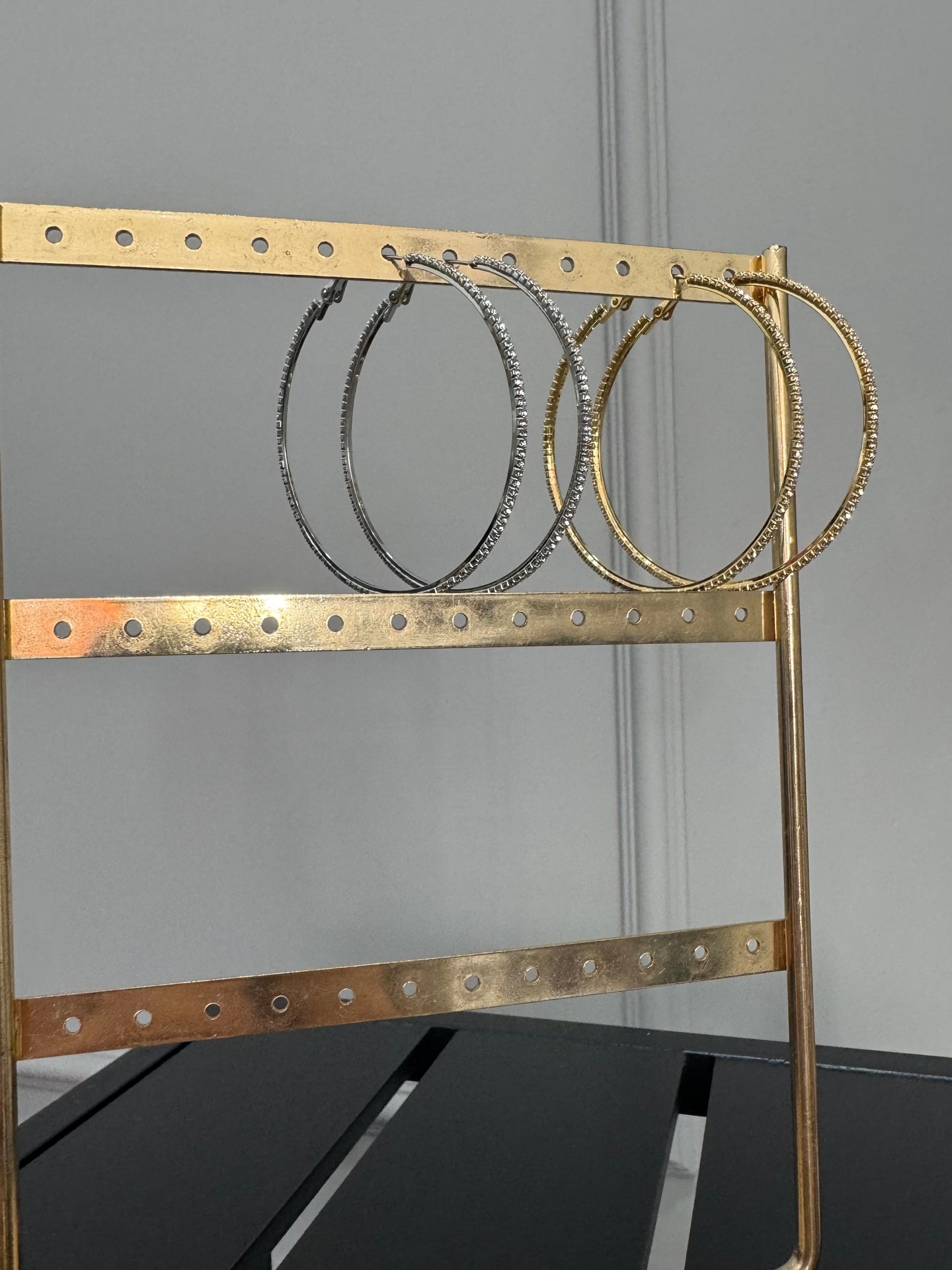 ORECCHINI CERCHIO STRASS