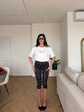 Carica l'immagine nel visualizzatore di Gallery, LEGGINGS CAPRI POIS NERO

