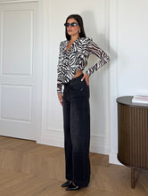 Carica l'immagine nel visualizzatore di Gallery, JEANS NERO WIDE LEG
