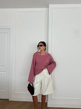 Carica l&#39;immagine nel visualizzatore di Gallery, MAGLIA RIGHE ROSA/MARRONE
