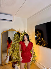 Carica l'immagine nel visualizzatore di Gallery, MINI DRESS PAILLETTES ROSSO LUMINA
