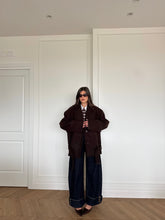 Carica l&#39;immagine nel visualizzatore di Gallery, CAPPOTTO CORTO OVER LUMINA MARRONE
