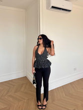 Carica l&#39;immagine nel visualizzatore di Gallery, PANTALONI CON SPACCHETTI NERO
