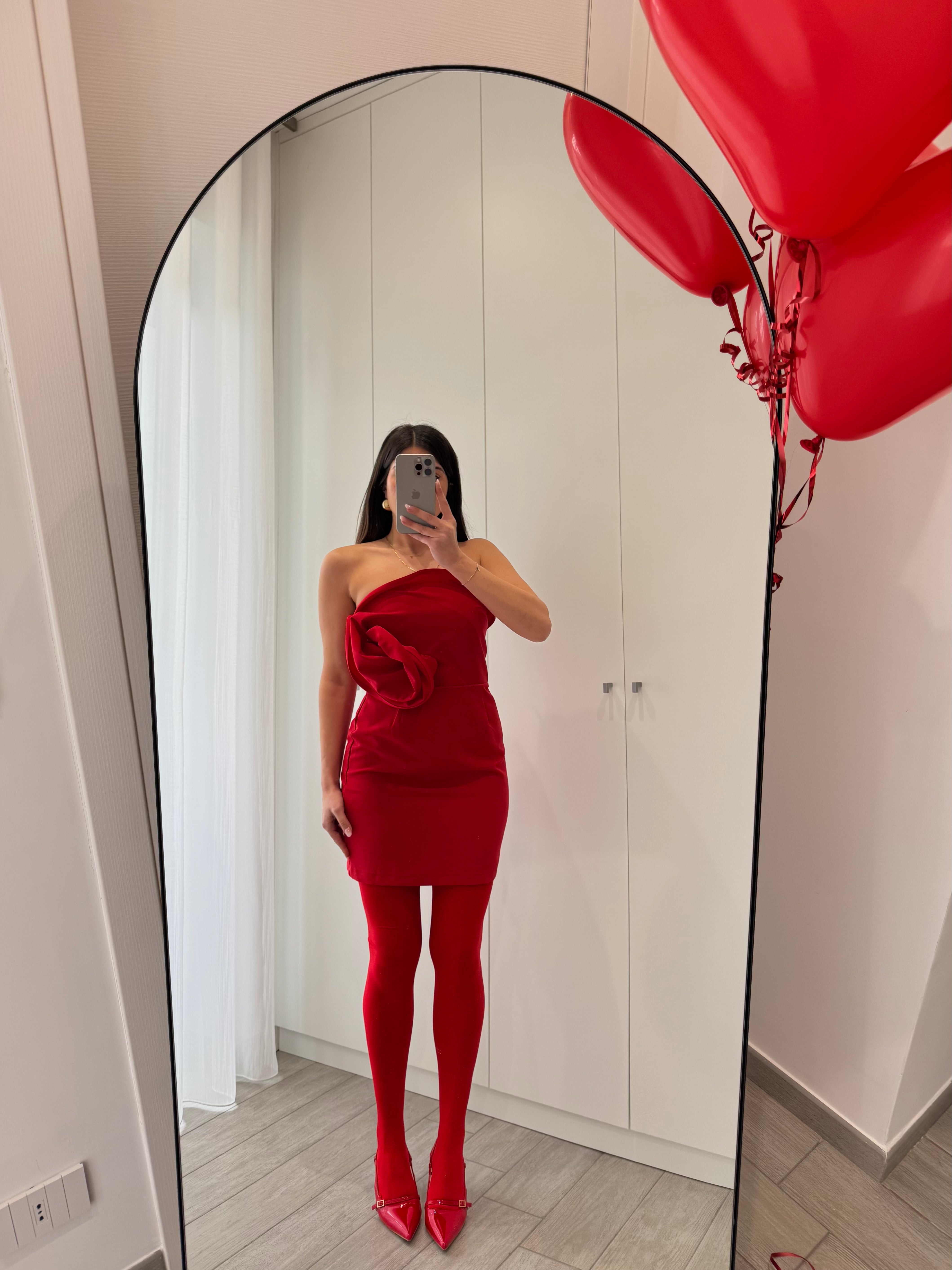 ABITO ROSES LUMINA ROSSO