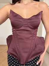 Carica l'immagine nel visualizzatore di Gallery, BUSTIER VITTORIA BORDEAUX
