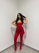 Carica l&#39;immagine nel visualizzatore di Gallery, PANTAGONNA STRASS LUMINA ROSSO
