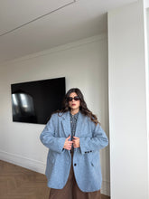 Carica l'immagine nel visualizzatore di Gallery, GIACCA/CAPPOTTO BOUCLE JUST AZZURRO
