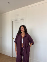 Carica l'immagine nel visualizzatore di Gallery, SET 100% LINO PRUGNA
