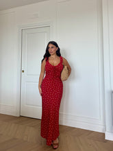 Carica l'immagine nel visualizzatore di Gallery, ABITO MIDI FIORELLINI ROSSO
