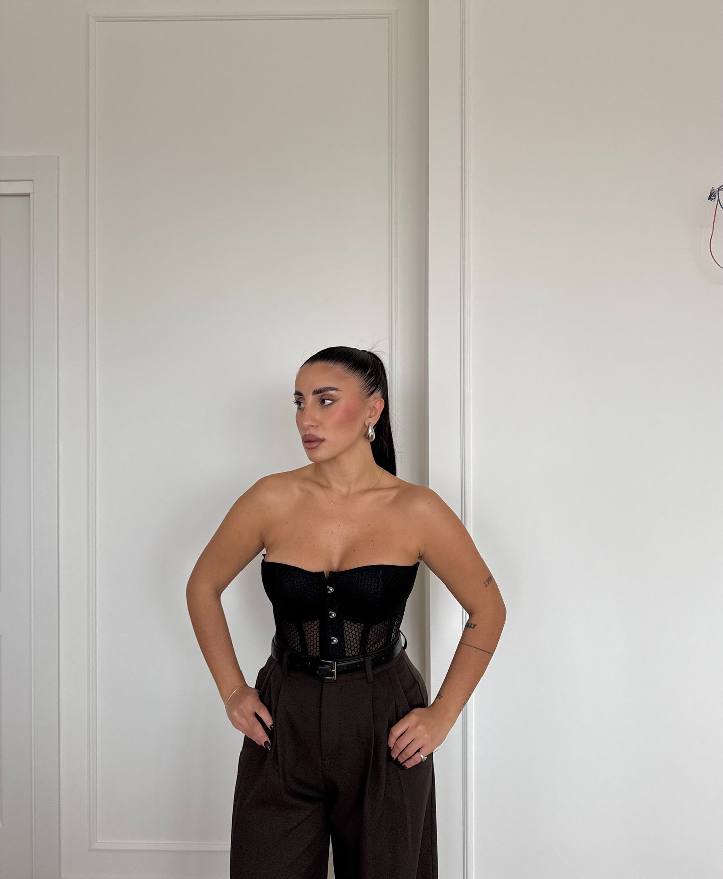 BUSTIER RETE NERO