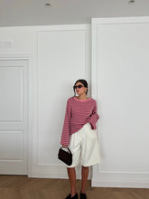 Carica l&#39;immagine nel visualizzatore di Gallery, MAGLIA RIGHE ROSA/MARRONE
