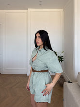 Carica l'immagine nel visualizzatore di Gallery, TUTA CORTA DENIM VERDE
