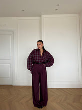 Carica l&#39;immagine nel visualizzatore di Gallery, PANTALONI WIDE LOLA BORDEAUX
