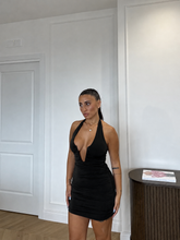 Carica l'immagine nel visualizzatore di Gallery, MINI DRESS DRAPPEGGIO NERO
