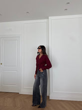 Carica l&#39;immagine nel visualizzatore di Gallery, CARDIGAN IN MAGLIA LINDA BORDEAUX
