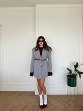 Carica l'immagine nel visualizzatore di Gallery, BLAZER POIS GRIGIO/BORDEAUX
