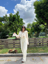 Carica l&#39;immagine nel visualizzatore di Gallery, JEANS WIDELEG CREAM
