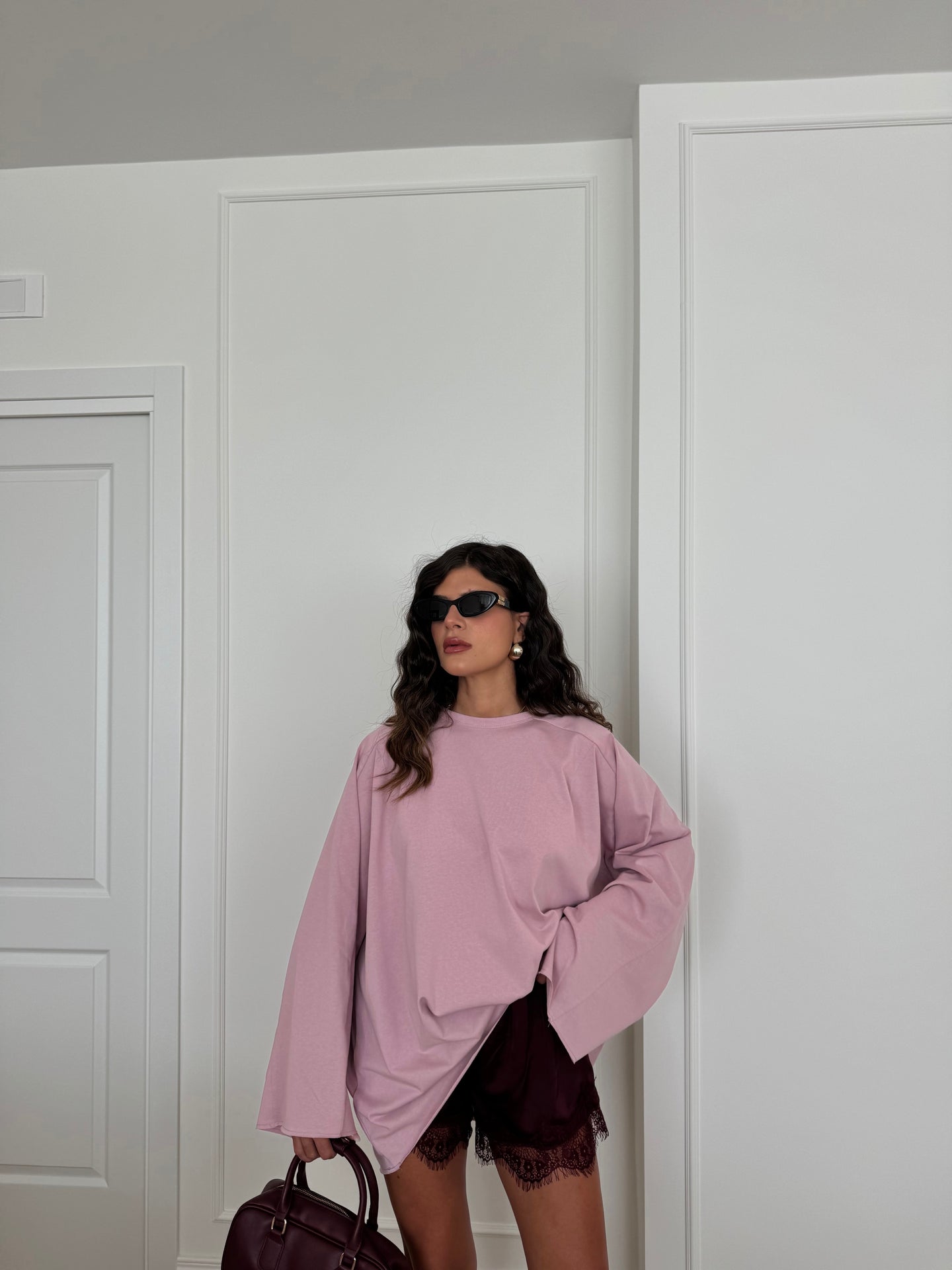 MAGLIA OVER CARMEN ROSA