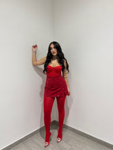 Carica l&#39;immagine nel visualizzatore di Gallery, PANTAGONNA STRASS LUMINA ROSSO

