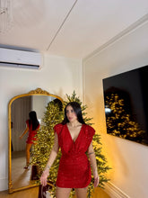 Carica l'immagine nel visualizzatore di Gallery, MINI DRESS PAILLETTES ROSSO LUMINA

