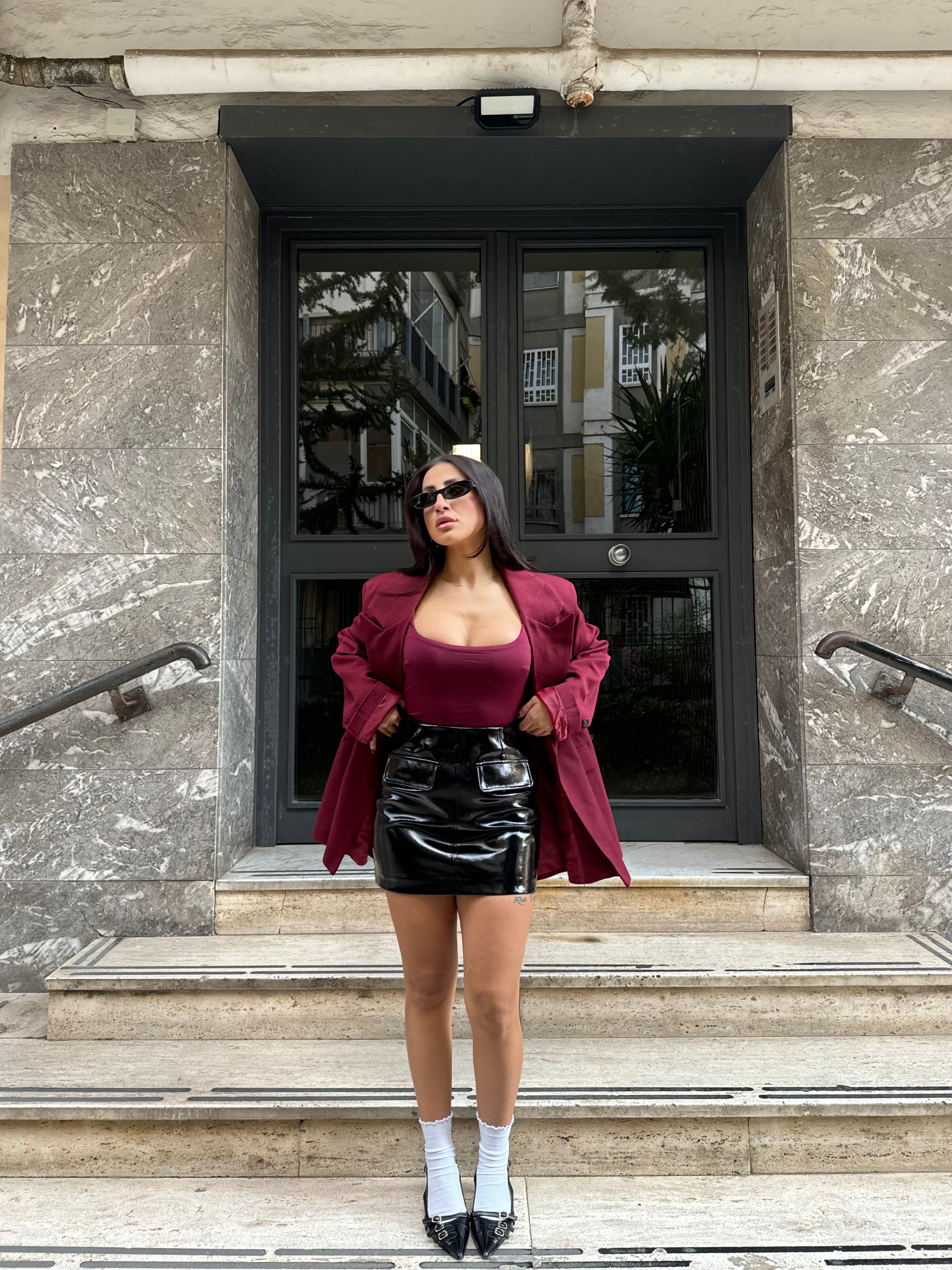 Effemme Shop Gonna Nera Vinile GONNA VINILE NERO – Effemme Shop