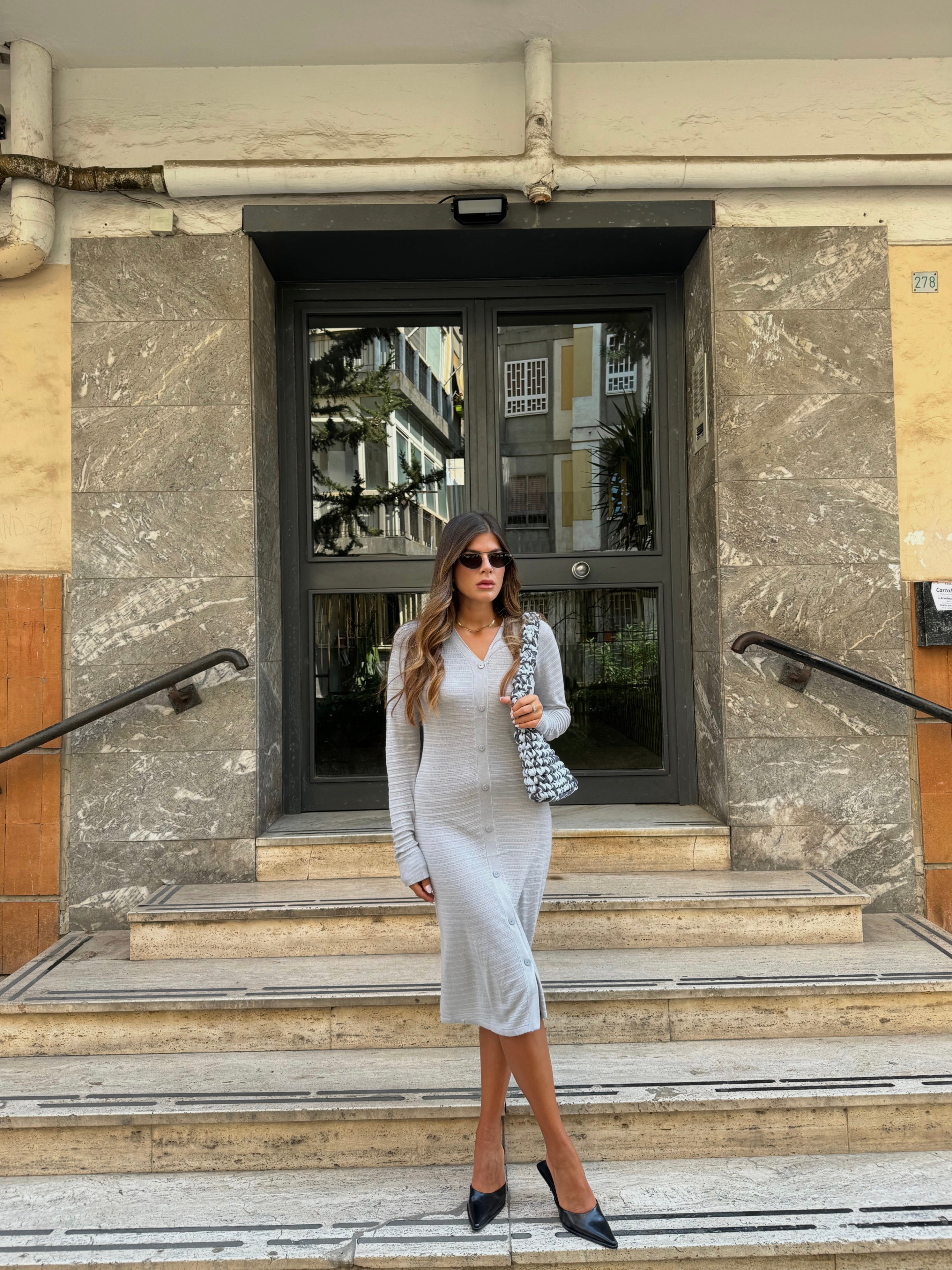 ABITO BOTTONCINI EVA GRIGIO