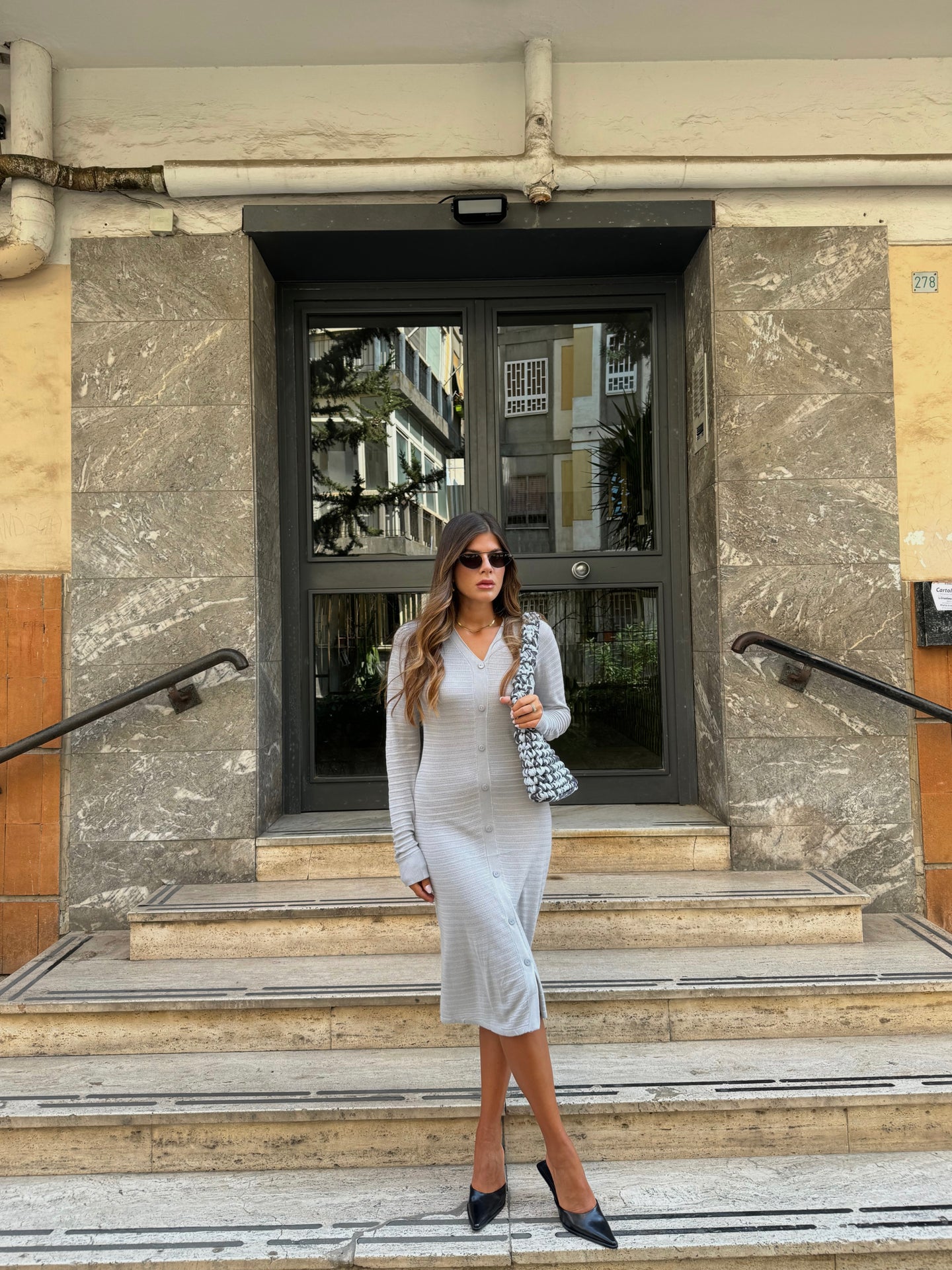 ABITO BOTTONCINI EVA GRIGIO
