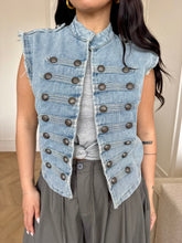 Carica l'immagine nel visualizzatore di Gallery, GILET DENIM MICHEAL
