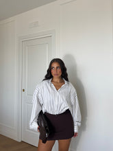 Carica l'immagine nel visualizzatore di Gallery, CAMICIA RIGHE BIANCA E MARRONE
