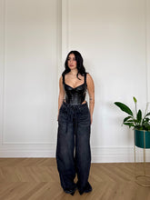 Carica l'immagine nel visualizzatore di Gallery, JEANS WIDELEG NERO
