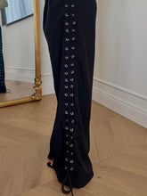 Carica l'immagine nel visualizzatore di Gallery, PANTALONI STRINGHE NERO
