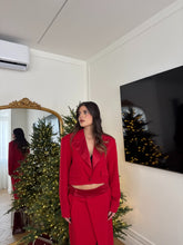 Carica l'immagine nel visualizzatore di Gallery, BLAZER CROP ROSSO LUMINA
