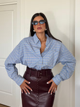 Carica l'immagine nel visualizzatore di Gallery, CAMICIA OVER QUADRETTI AZZURRA
