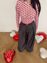 Carica l'immagine nel visualizzatore di Gallery, PANTALONI PINCE GRIGIO CON CINTURA
