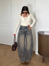 Carica l'immagine nel visualizzatore di Gallery, JEANS BALLOON SABBIATO
