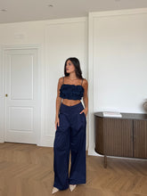 Carica l'immagine nel visualizzatore di Gallery, PANTALONI COTONE LUMINA BLU
