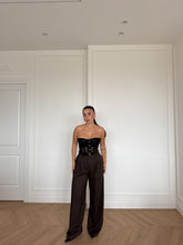 Carica l&#39;immagine nel visualizzatore di Gallery, PANTALONI WIDE LOLA MARRONE
