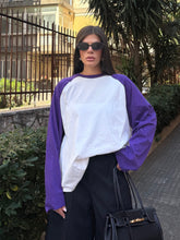 Carica l'immagine nel visualizzatore di Gallery, MAGLIA RAGLAN VIOLA LUMINA
