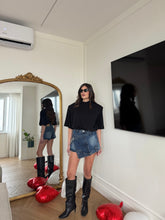Carica l'immagine nel visualizzatore di Gallery, PANTAGONNA DENIM BLU
