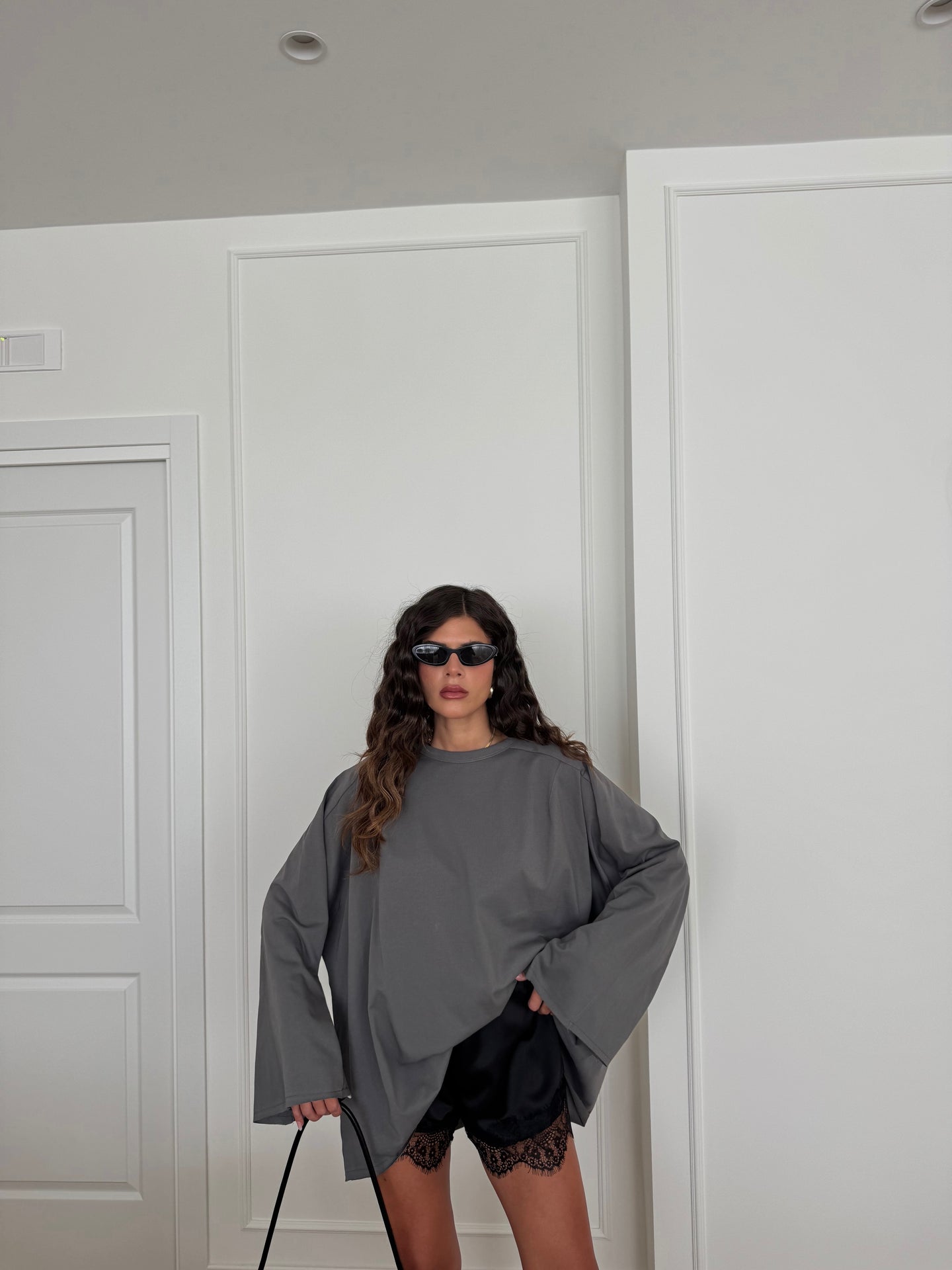MAGLIA OVER CARMEN GRIGIO