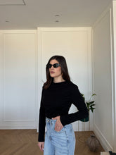 Carica l'immagine nel visualizzatore di Gallery, MAGLIA DRAPPEGGIO SPALLINA NERO
