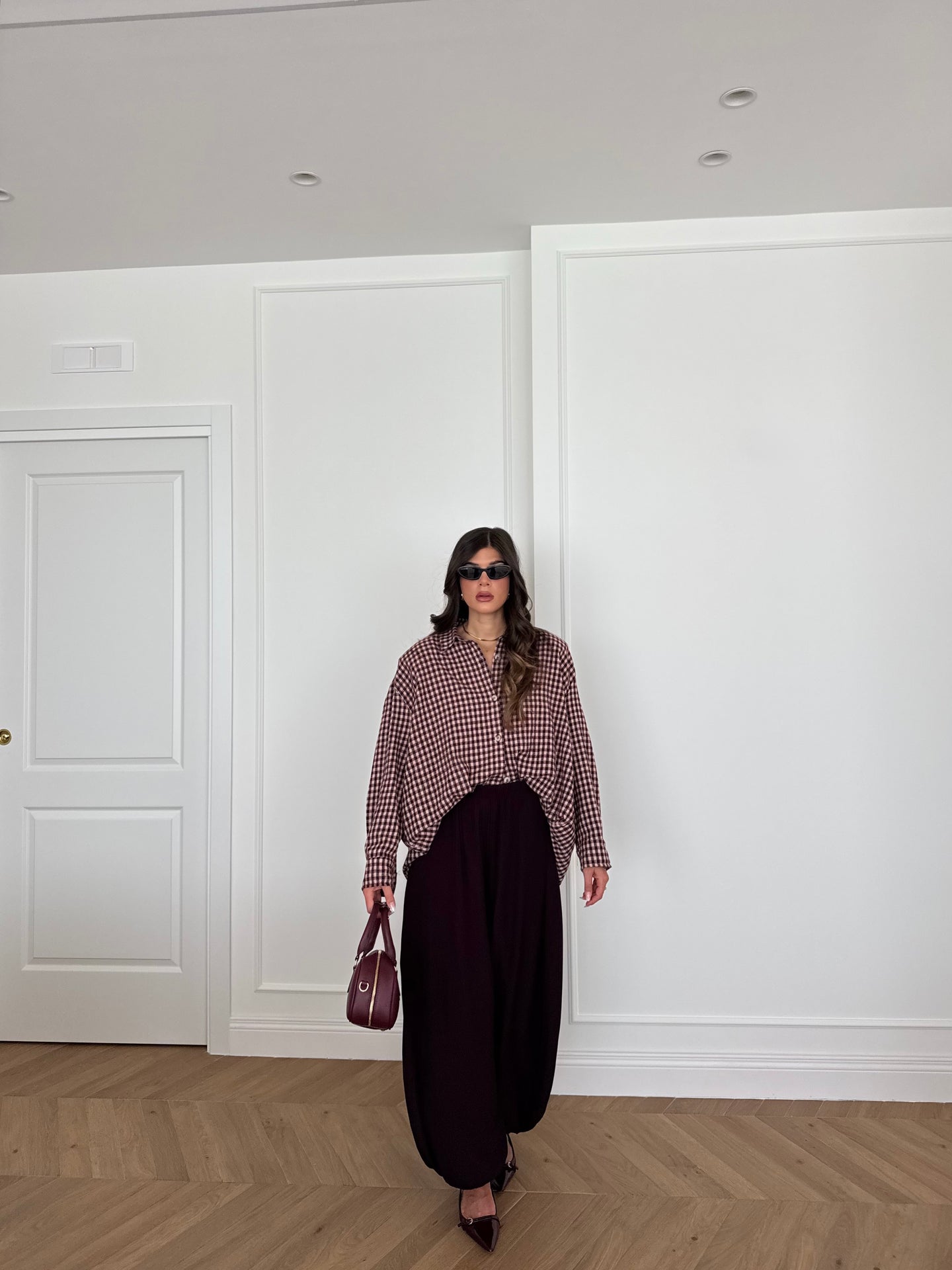 PANTALONI JASMINE BORGOGNA